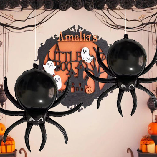 3pcs Large 3D Spider Balloon, Black Halloween Spider Balloons, for Haunted House, Birthday Decorations Gifts