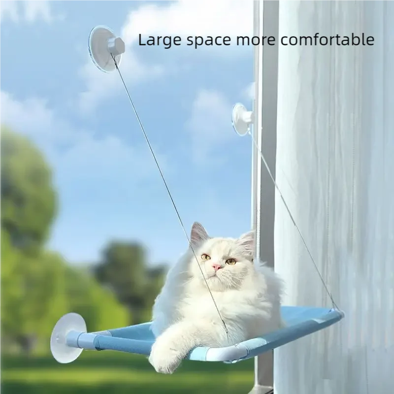 Cat Hammock Window Bed – Hanging Seat with Climbing Frame, Holds Up to 20kg