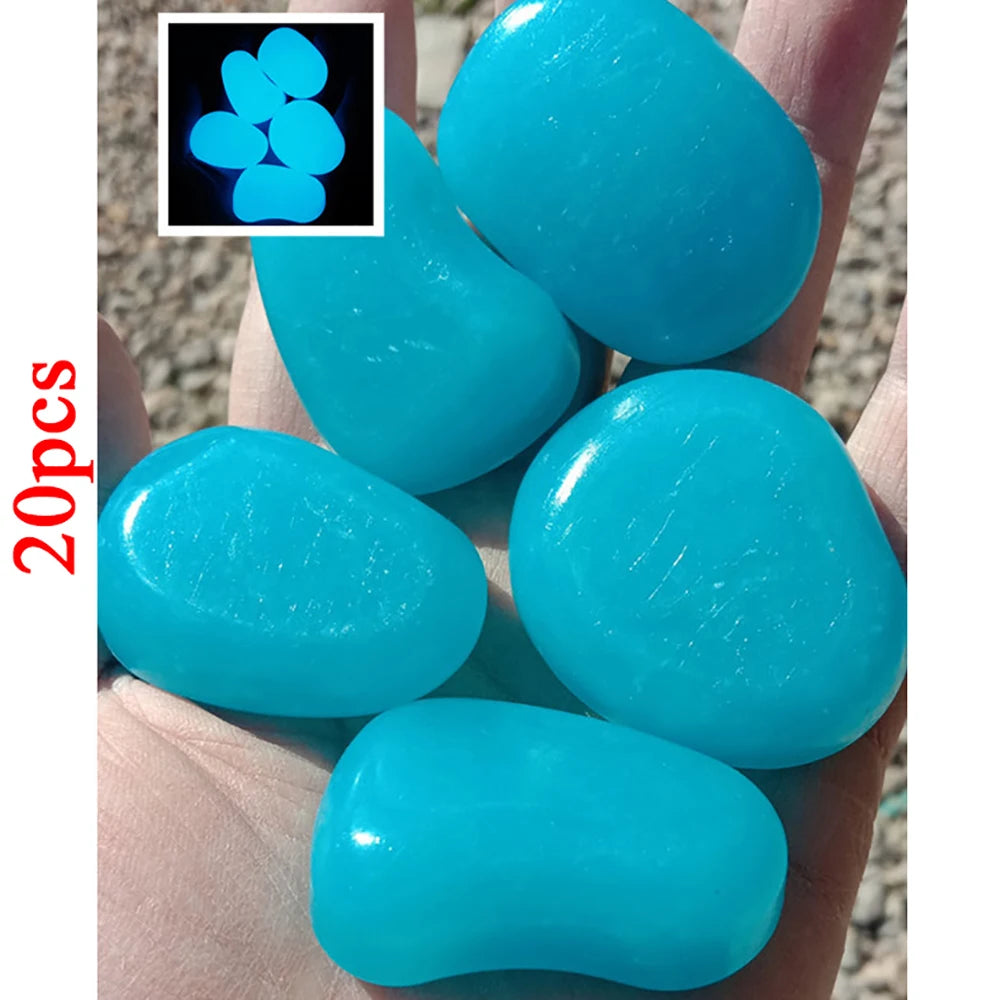 Glow-in-the-Dark Garden Pebbles (20 Pack)