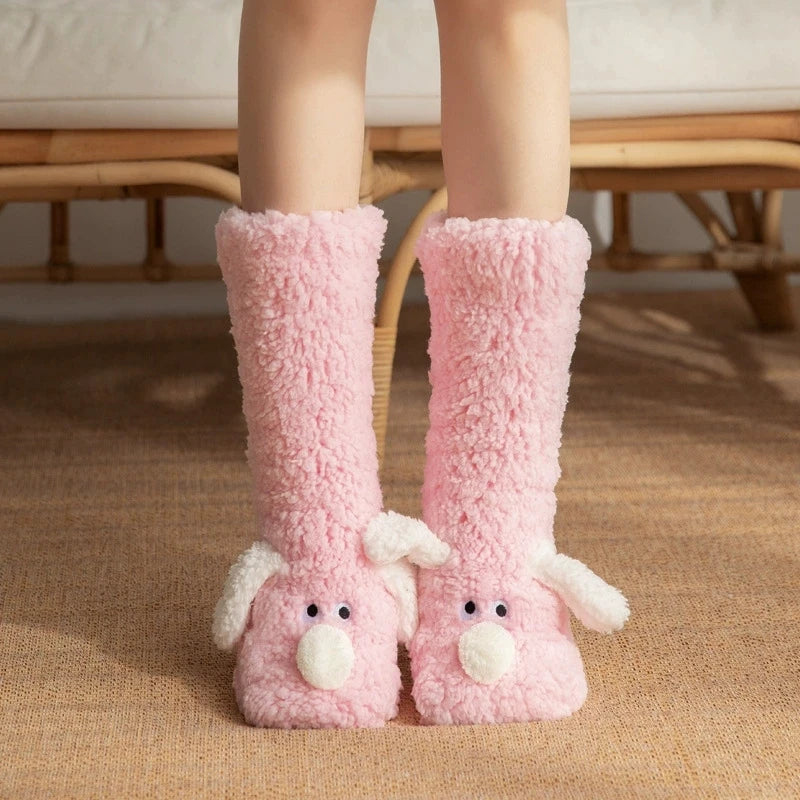 Cute Socks Adults Sleeping Socks Winter Snow Home Maternity Sock Leg Warmer Carpet Socks Slippers Funny Floor Socks