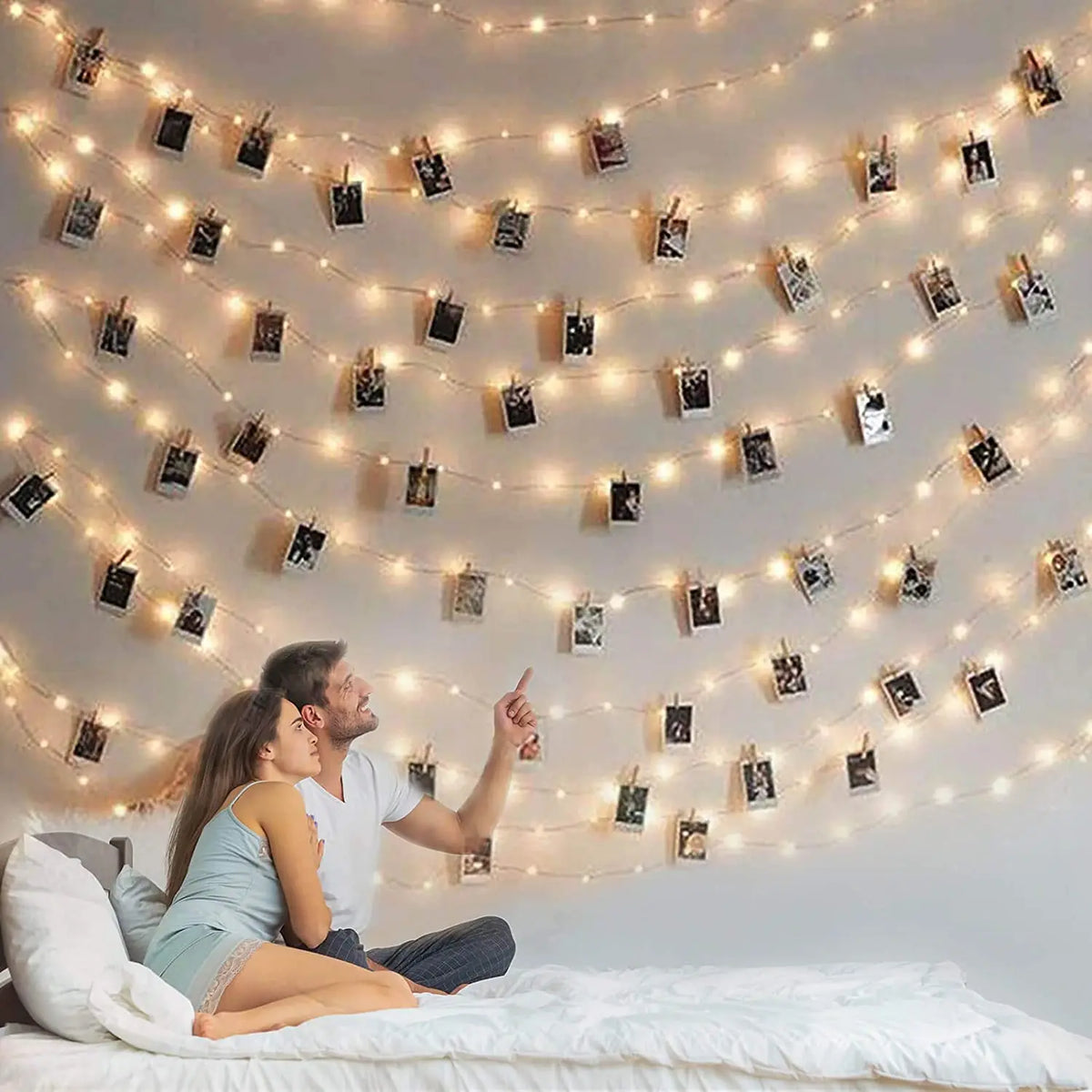 LED Photo Clip String Lights – USB or Battery Powered, Bedroom & Party Decoration