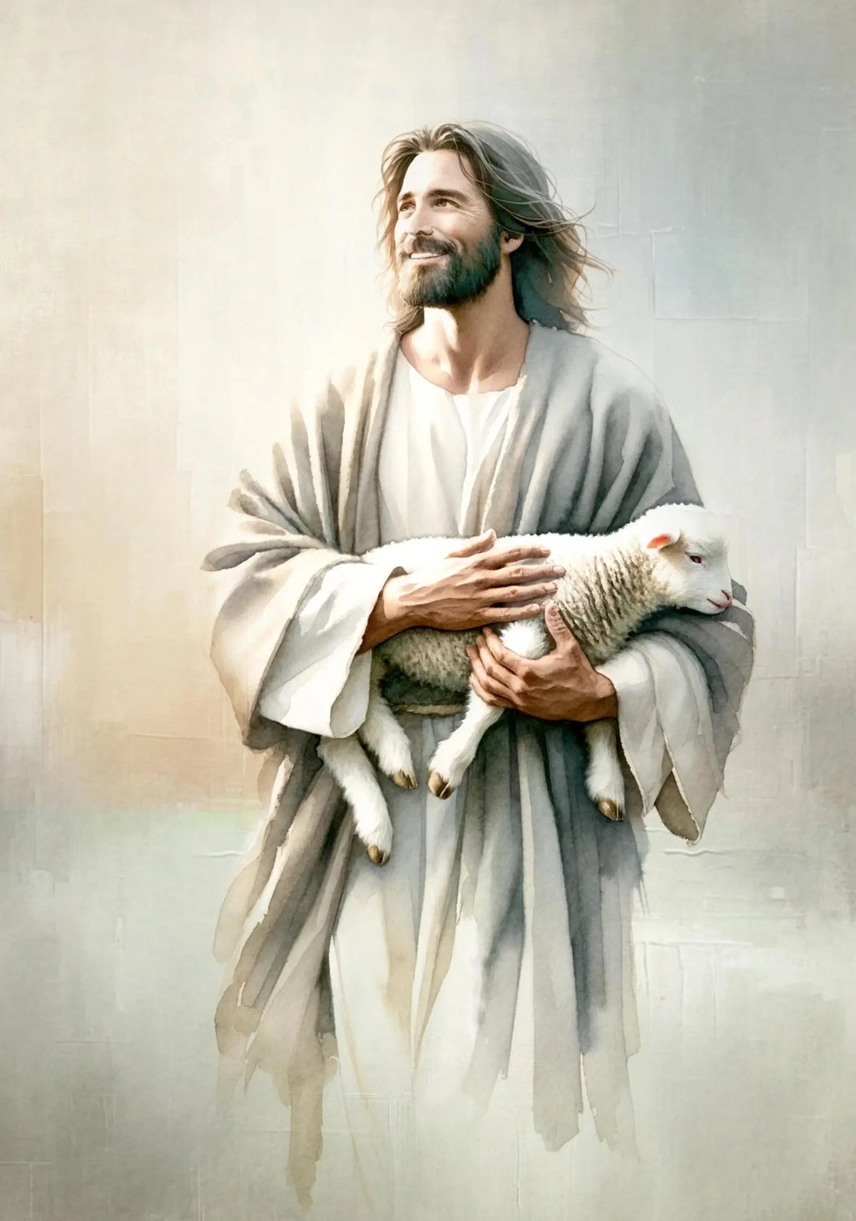 Jesus Christ Walking on Water Hand of God Jesus Portrait Classic Retro Poster Canvas Paintings Wall Art Pictures Home Decor