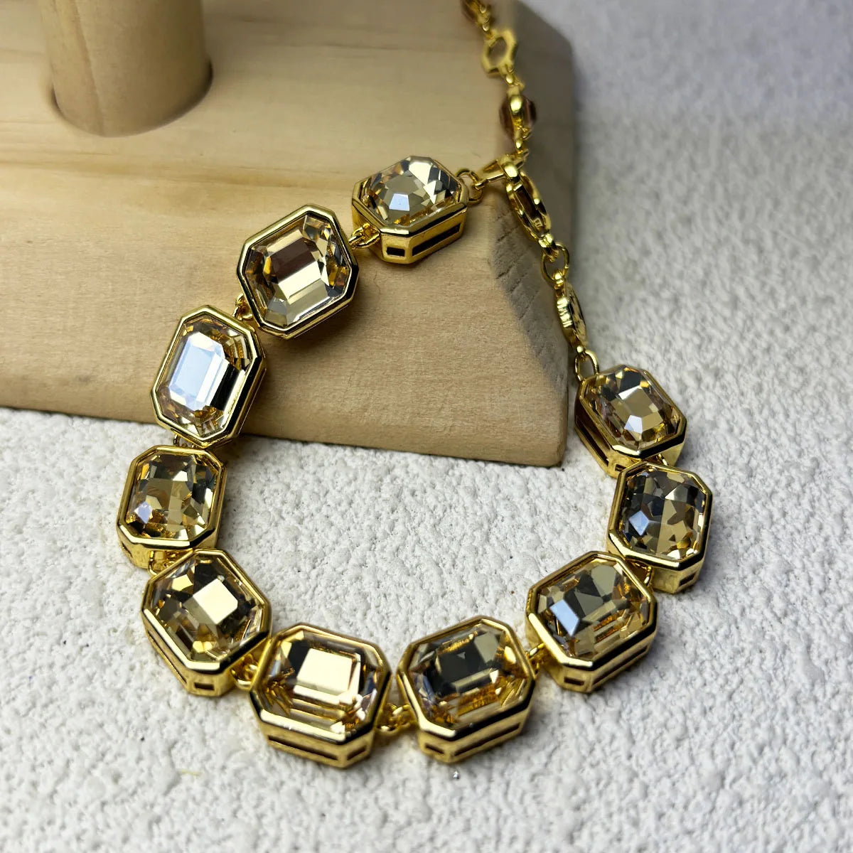 2026 New Fine Jewelry Set for Women Gold Geometric Zircon Crystal Necklace Bracelet Earrings Romantic Gift