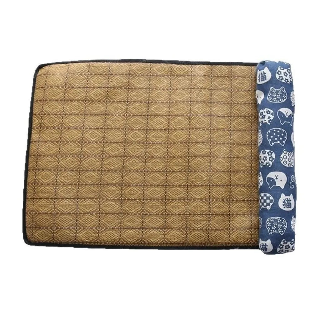 Pet Cooling Mat for Dogs & Cats – Washable, Foldable & Breathable with Pillow