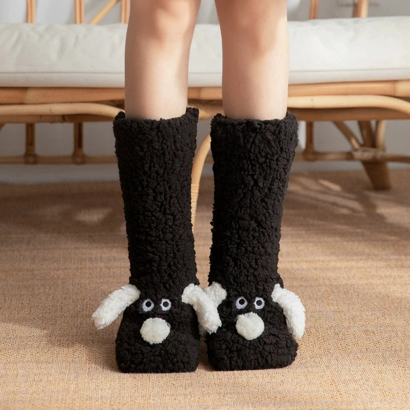 Cute Socks Adults Sleeping Socks Winter Snow Home Maternity Sock Leg Warmer Carpet Socks Slippers Funny Floor Socks