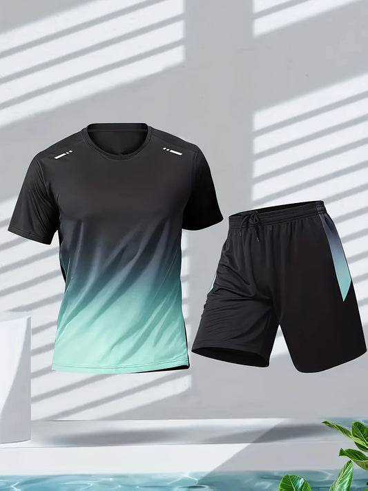 Men's Quick-Dry Sports T-Shirt & Shorts Set