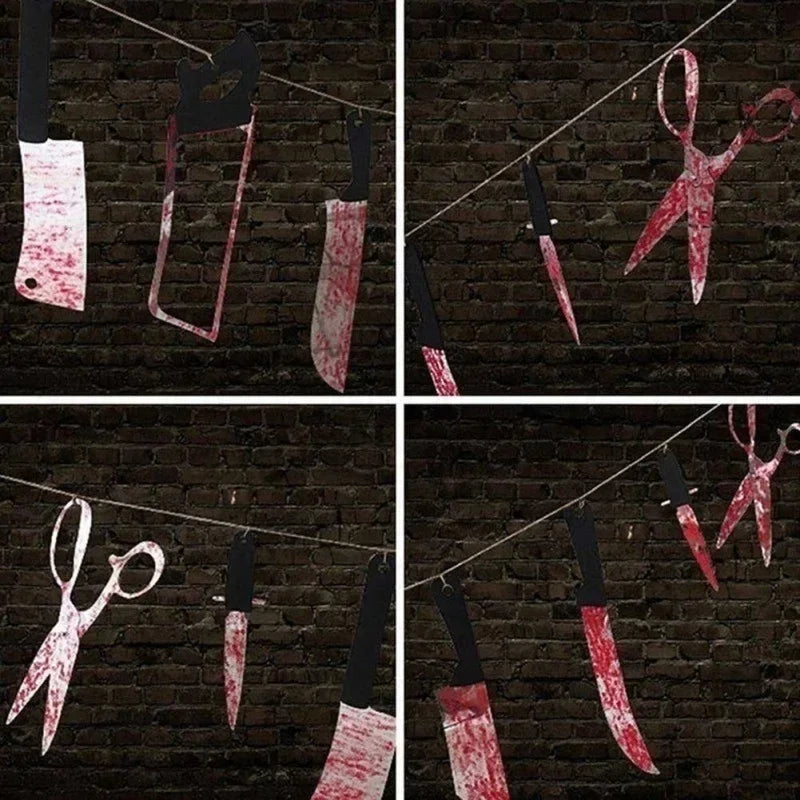 Bloody Weapons Halloween Garland