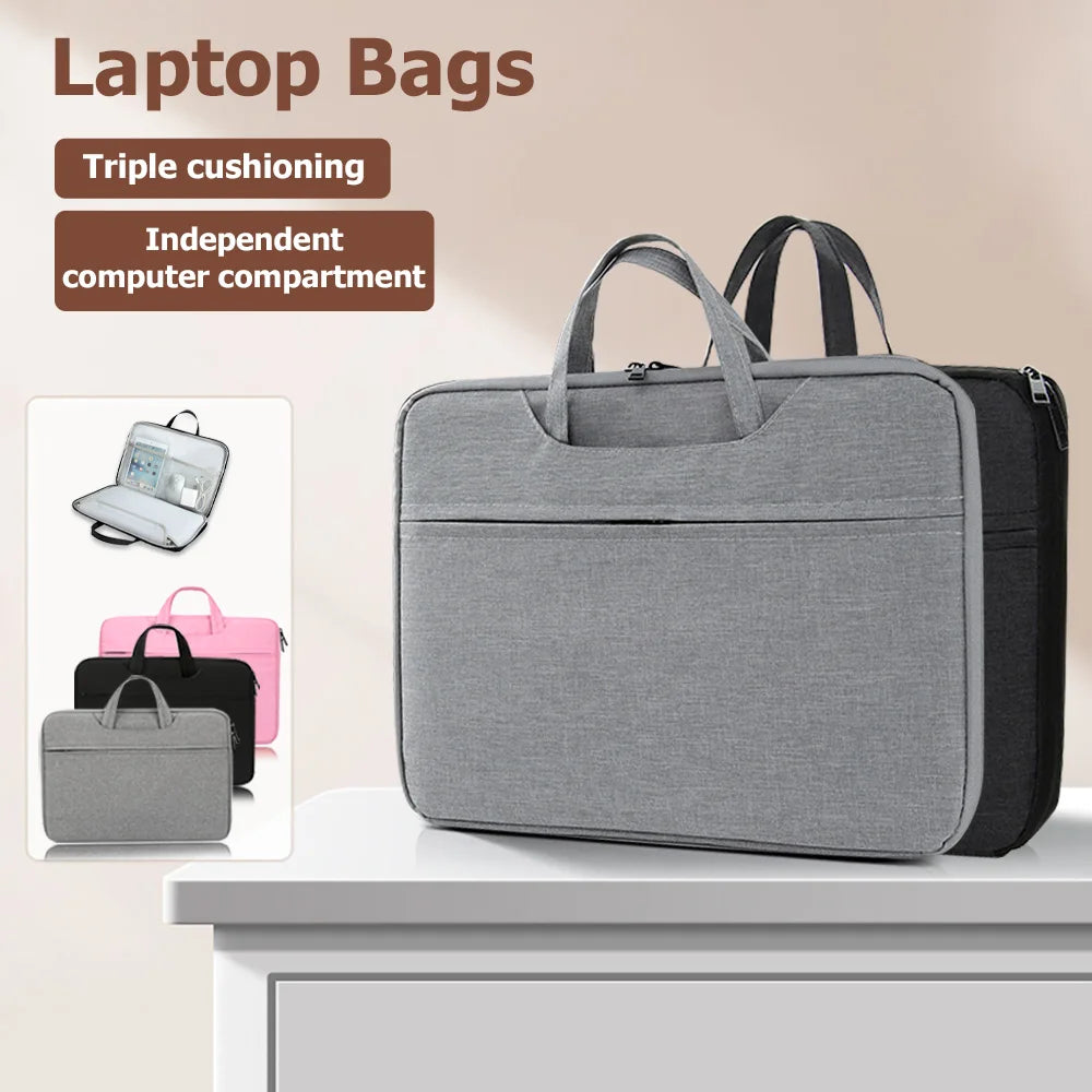 Shockproof Ultra-Thin Laptop Sleeve Handbag for MacBook Xiaomi Huawei ASUS 11-16" Notebook Business Briefcase