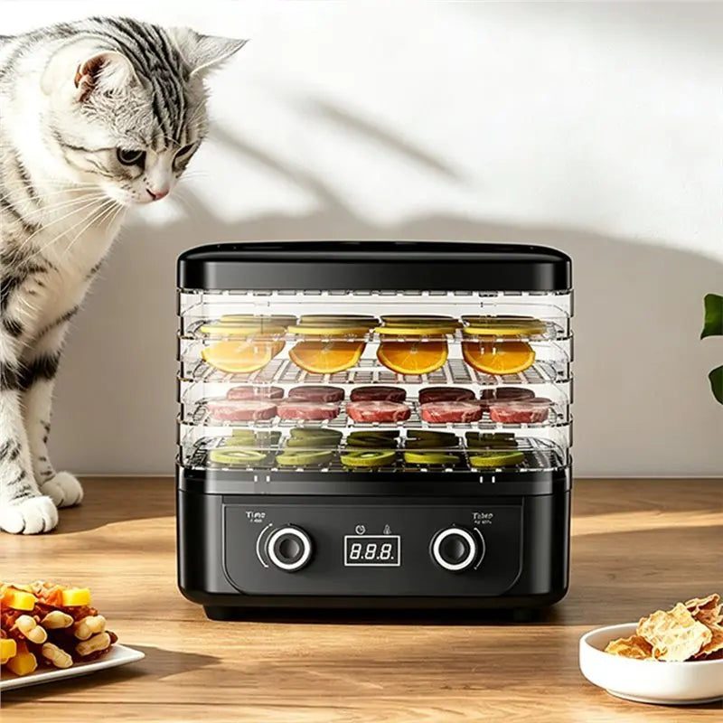 B98A-5-Tier Food Dehydrator Machine 160W Dryer Adjustable Timer & Temperature For Drying Fruits Herbs Jerky