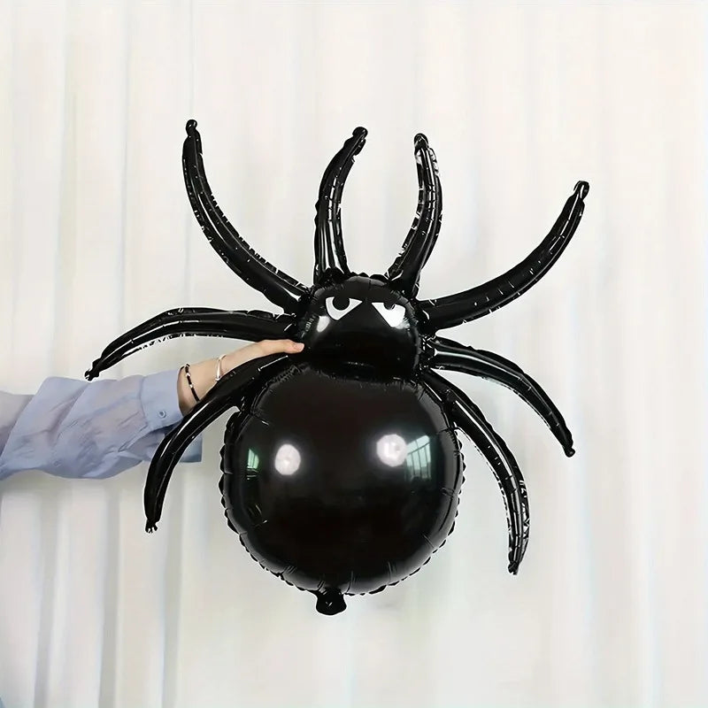 3pcs Large 3D Spider Balloon, Black Halloween Spider Balloons, for Haunted House, Birthday Decorations Gifts