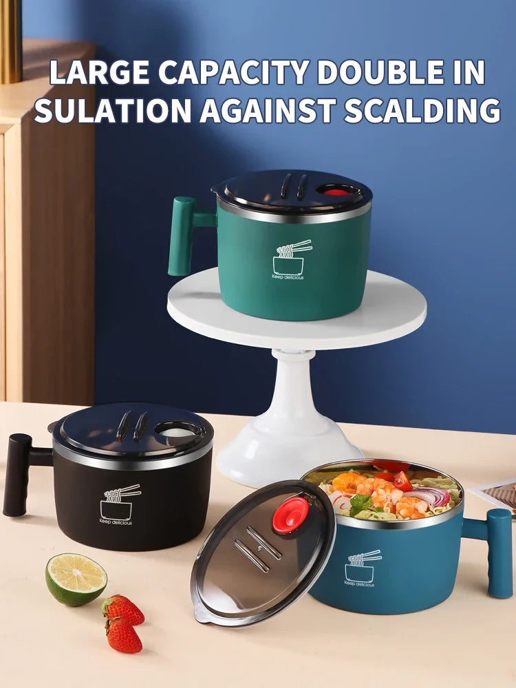 Stainless Steel Noodle Bowl with Lid