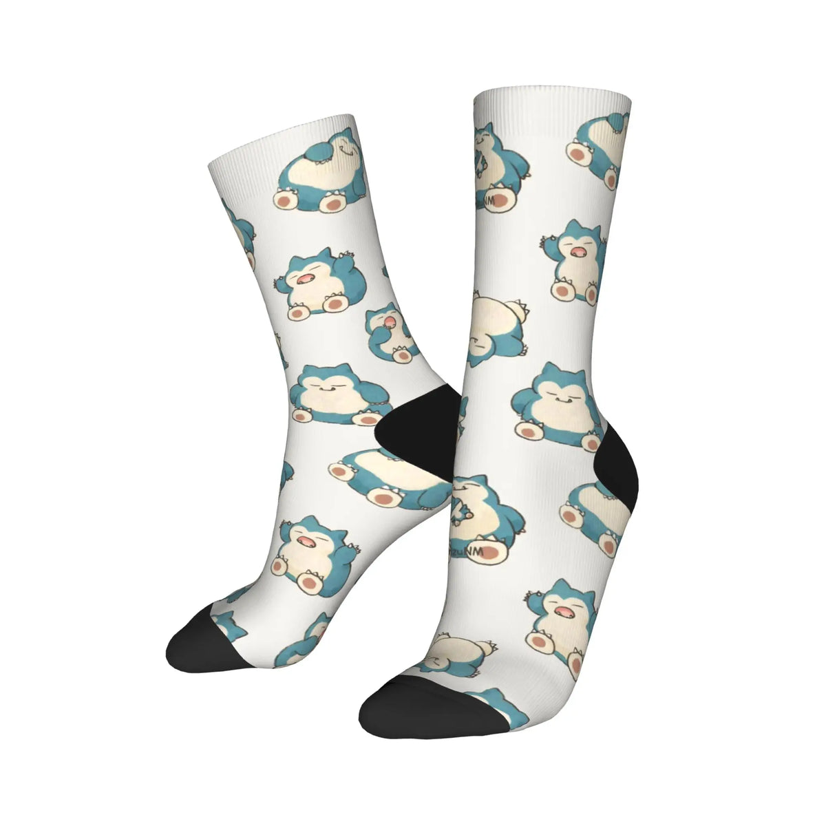 P-Pokemons Snorlax Socks Men Women Polyester Funny Happy  Socks Novelty Spring Summer Autumn Winter Middle Tube Stockings Gift