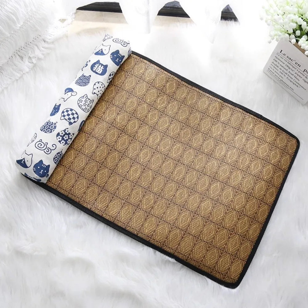 Pet Cooling Mat for Dogs & Cats – Washable, Foldable & Breathable with Pillow