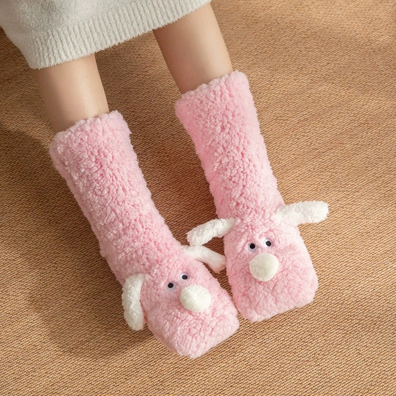 Cute Socks Adults Sleeping Socks Winter Snow Home Maternity Sock Leg Warmer Carpet Socks Slippers Funny Floor Socks