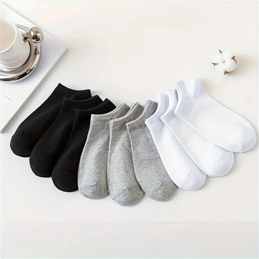 5/10-Pack Unisex Comfort-Fit Ankle Socks for All, Breathable & Lightweight - Ideal for Sports & Daily Wear